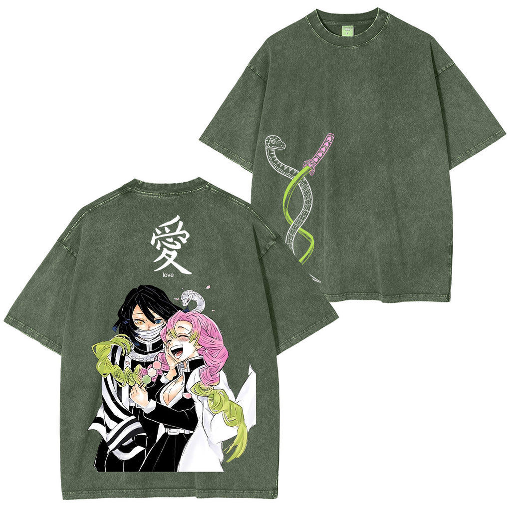 Iguro Obanai X Kanroji Mitsuri Vintage Tee