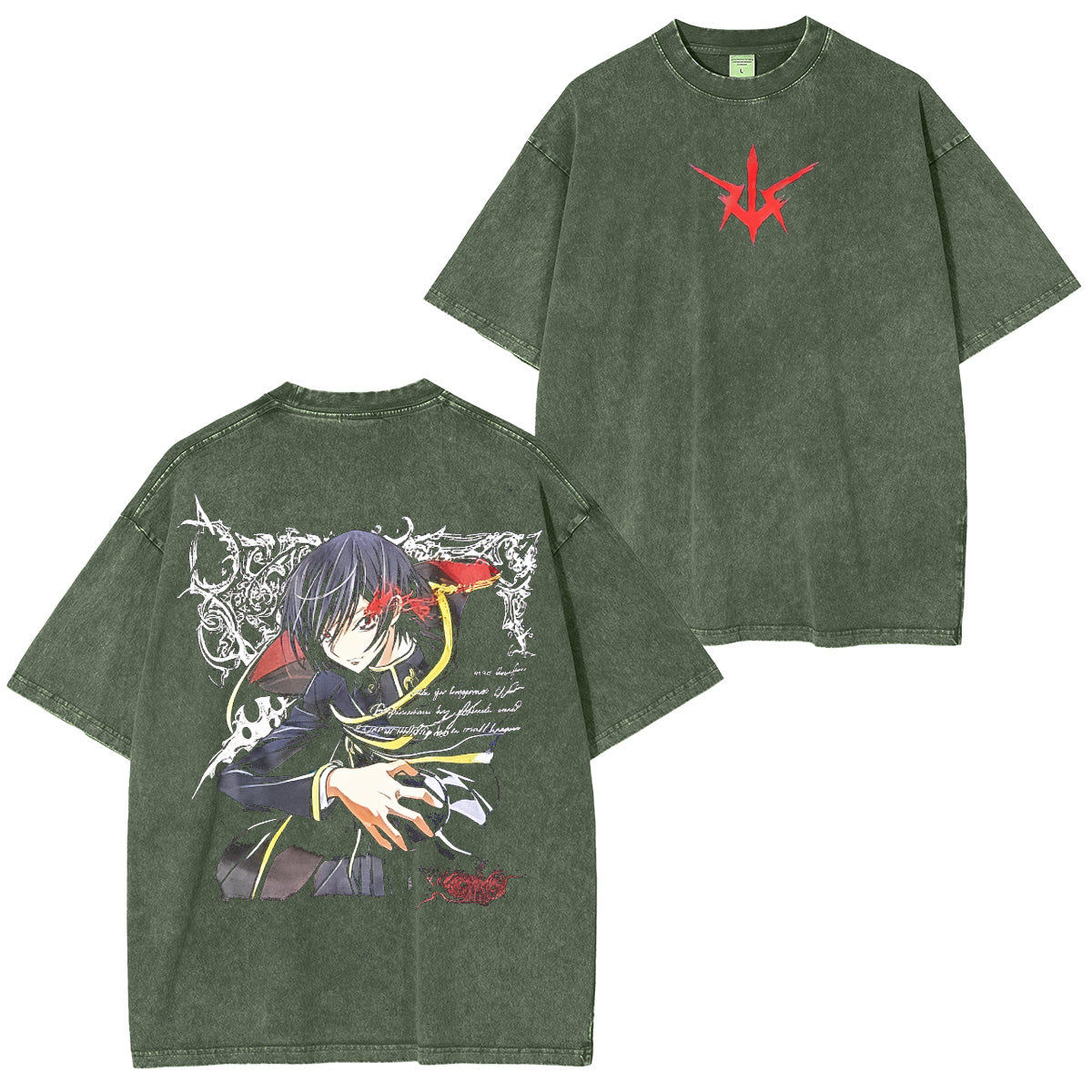 Code Geass: Lelouch de la Rébellion T-shirt/Col ras du cou/Sweat à capuche délavé