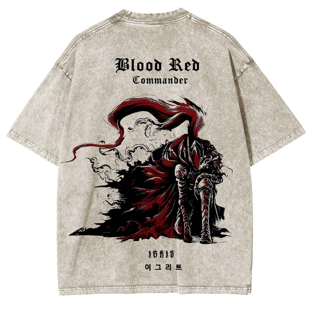 Camiseta Tachima Anime estampada a doble cara lavada