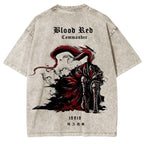 Camiseta Tachima Anime estampada a doble cara lavada