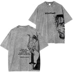 Camiseta Oversize Lavada "Vagabond Musashi Miyamoto Black"