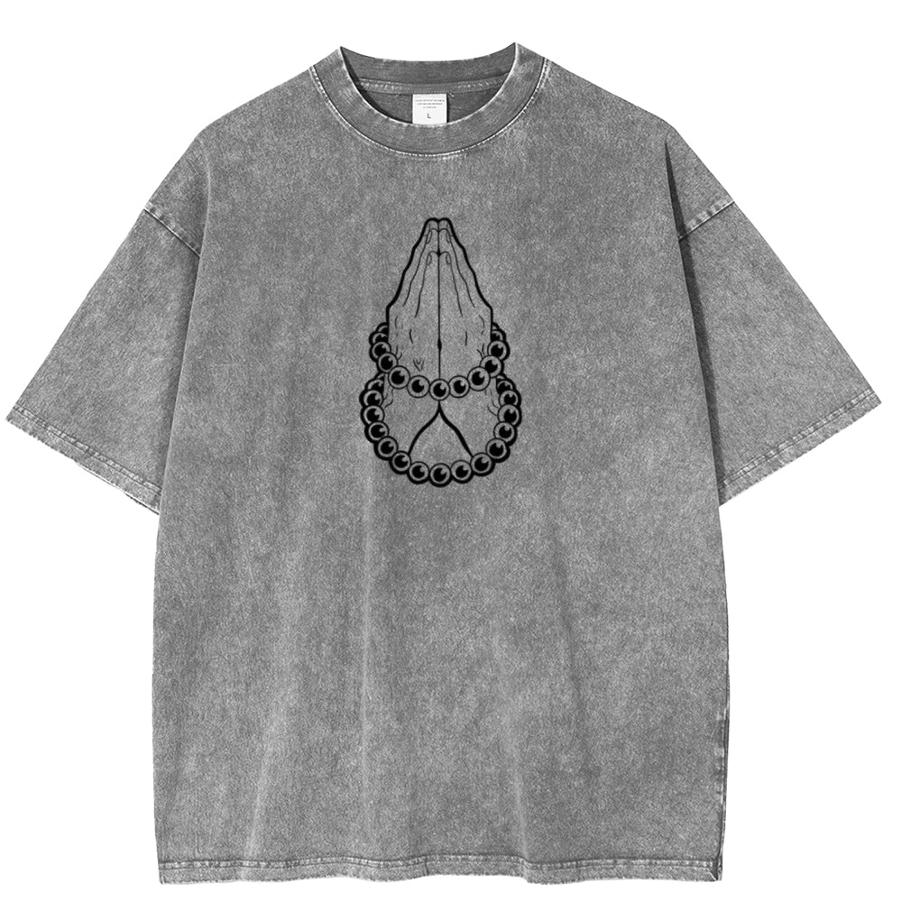 Camiseta Unisex Lavada de Anime Gyomei