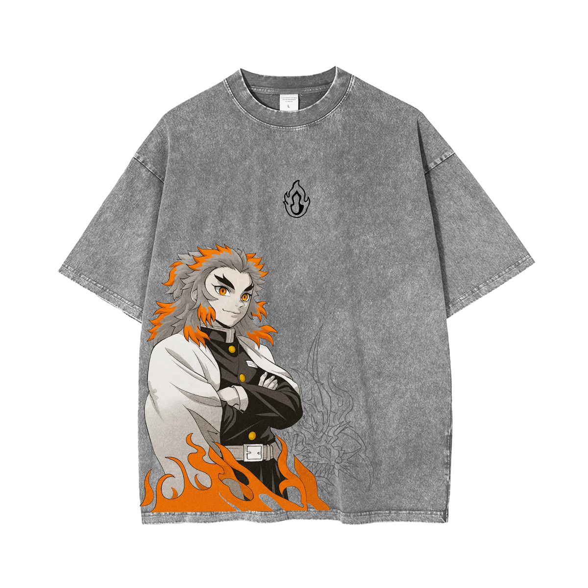 T-shirt délavé Anime RENGOKU