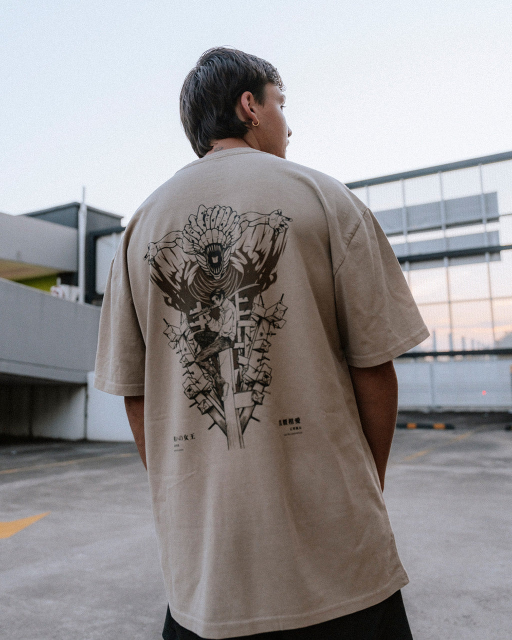 Yuta X Rika - Camiseta gruesa oversize