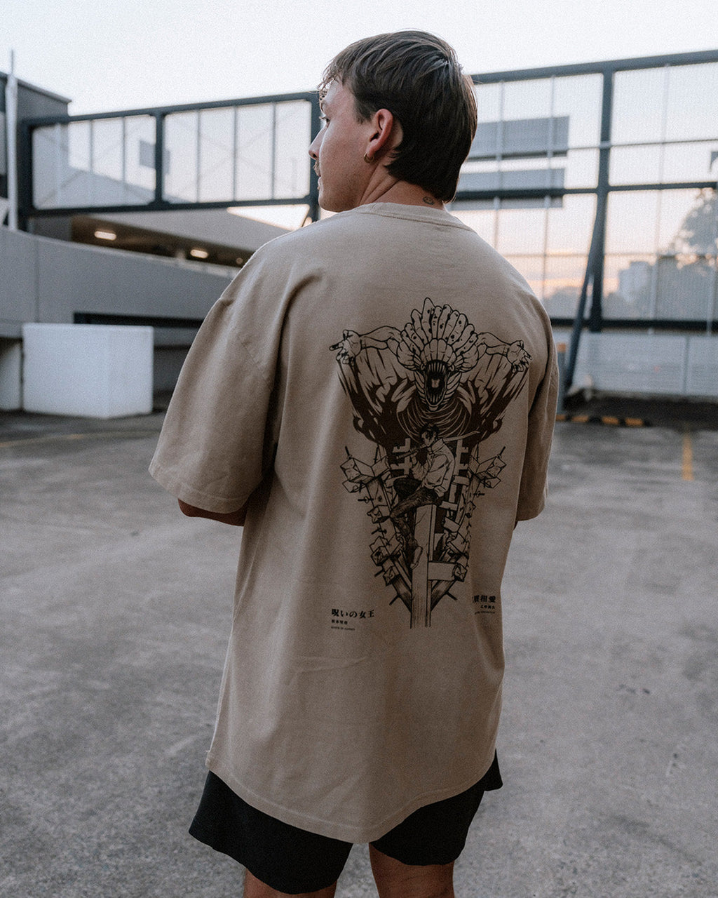 Yuta X Rika - Camiseta gruesa oversize