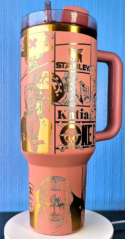 One Piece Themed engraved Stanley Tumbler Cup