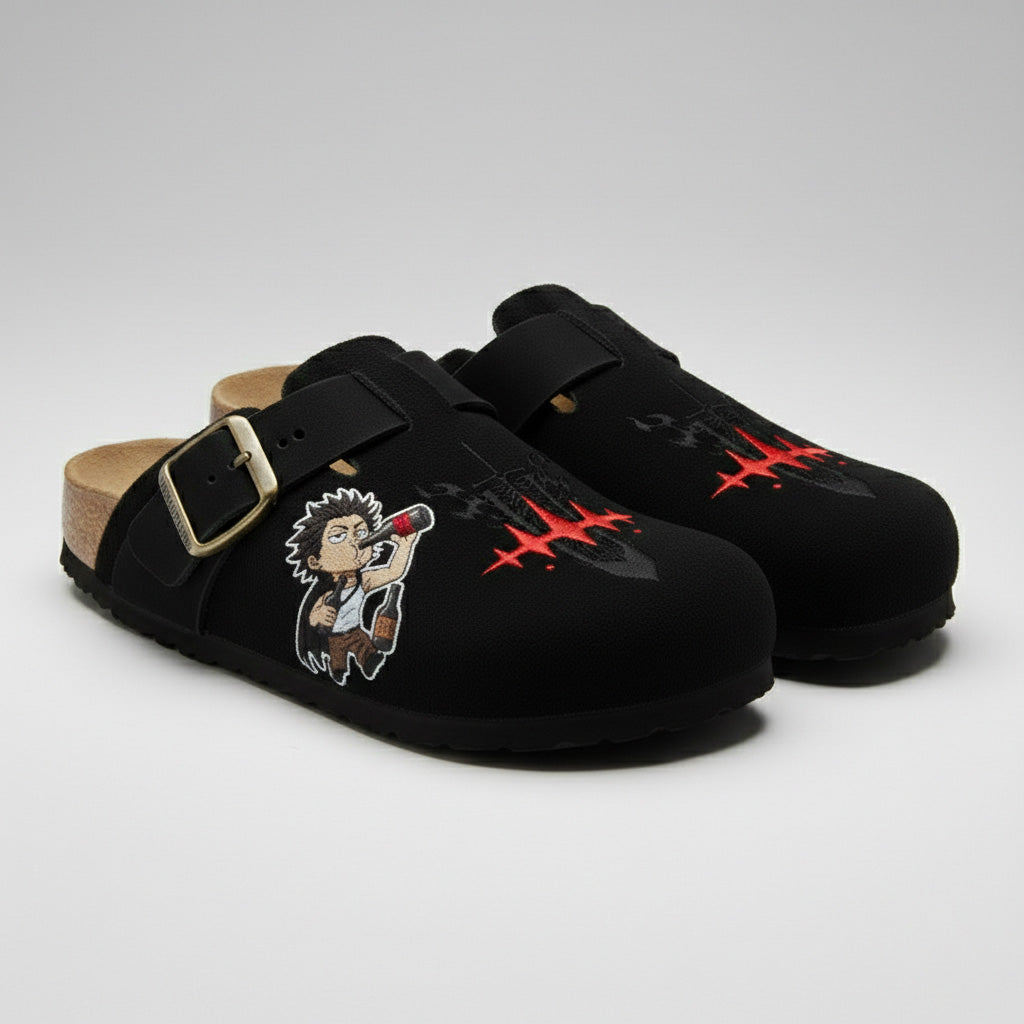 Black Clover Anime Unisex Boston Plantilla Blanda Cuero Ante