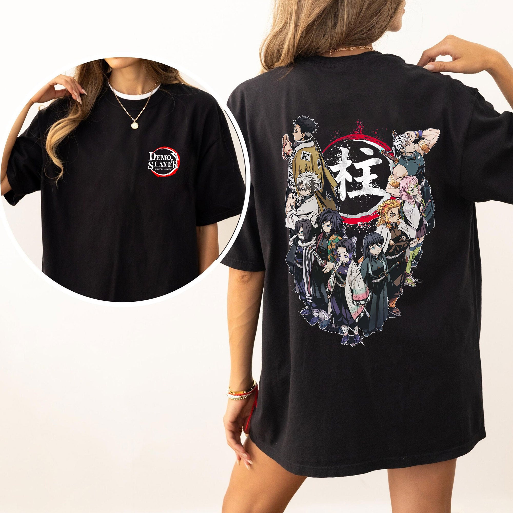 T-shirt, sweat-shirt ou sweat à capuche unisexe "Demon Slayer Piliers" pour fan d'anime
