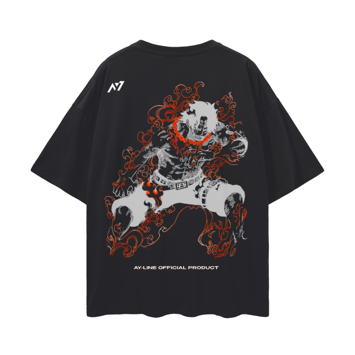 Camiseta streetwear Flame Rogue 2.0 negra
