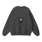 Sweat-shirt Streetwear Araignée Charisme Sombre Gris Foncé