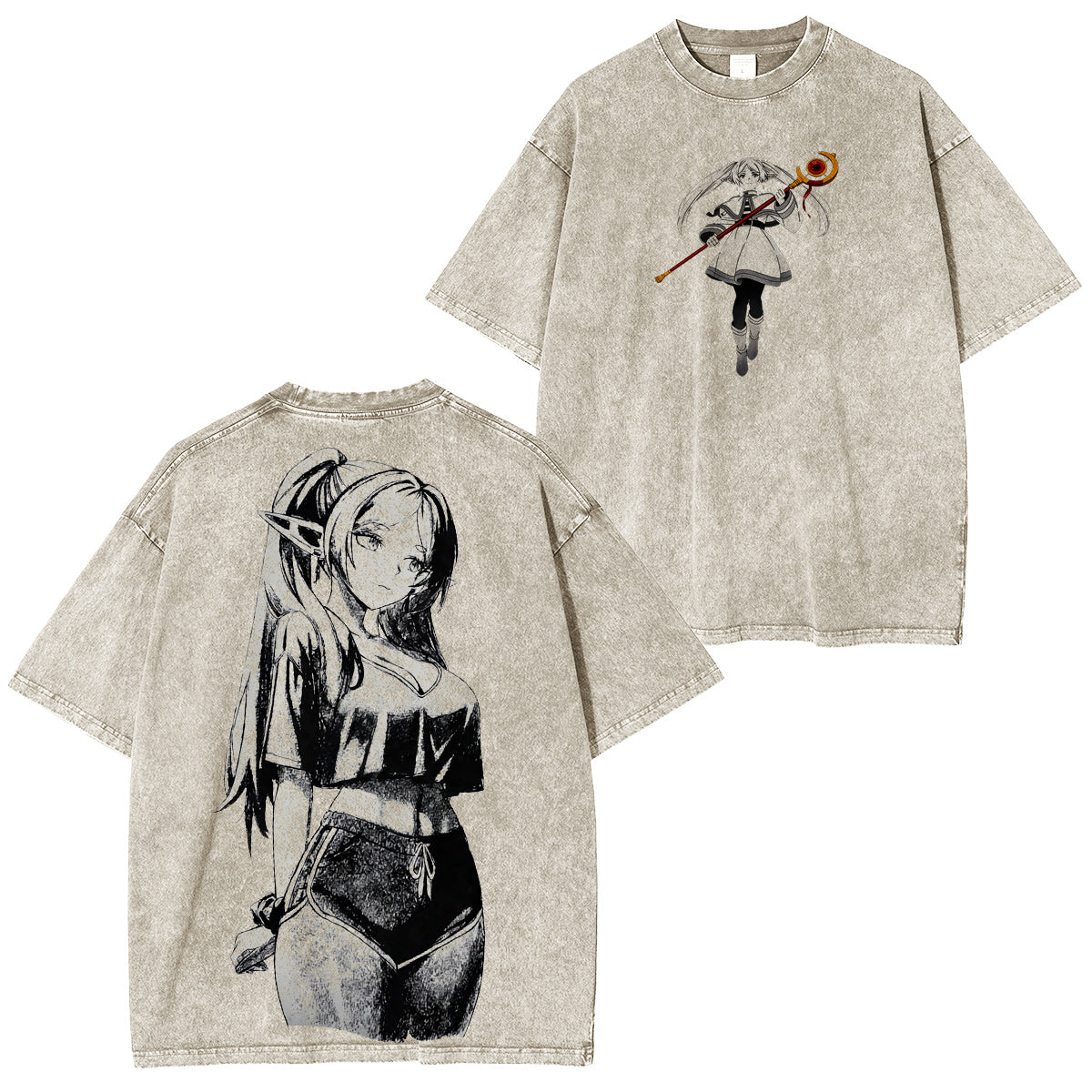 Camiseta/Sudadera/Sudadera con capucha Frieren Beyond Journeys End con lavado vintage