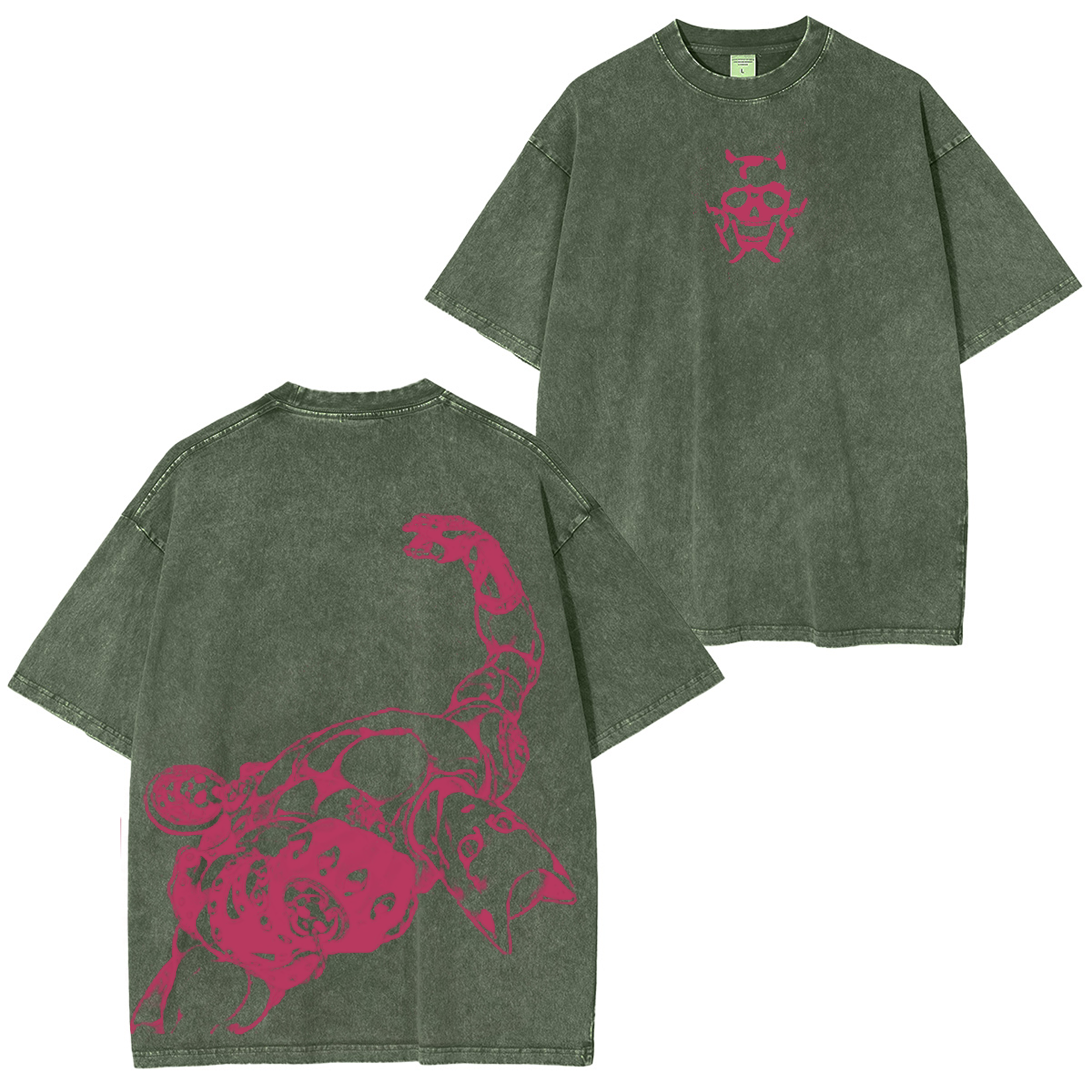 Camiseta Unisex Lavada Vintage Jojo's Bizarre Adventure Killer Queen