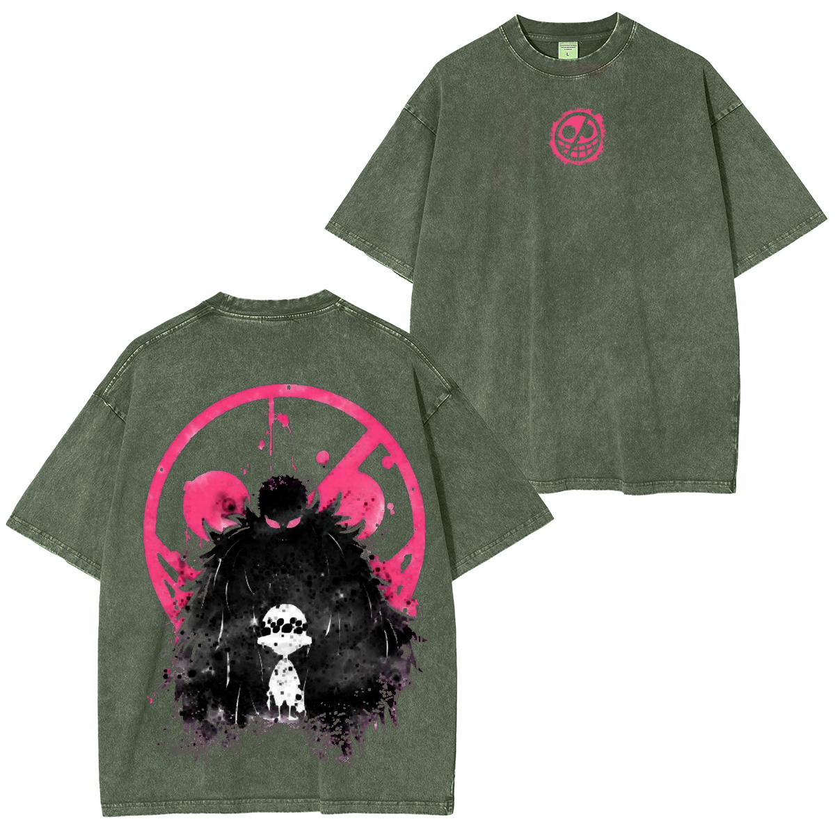 Camiseta Lavada Vintage Retro Donquixote Doflamingo