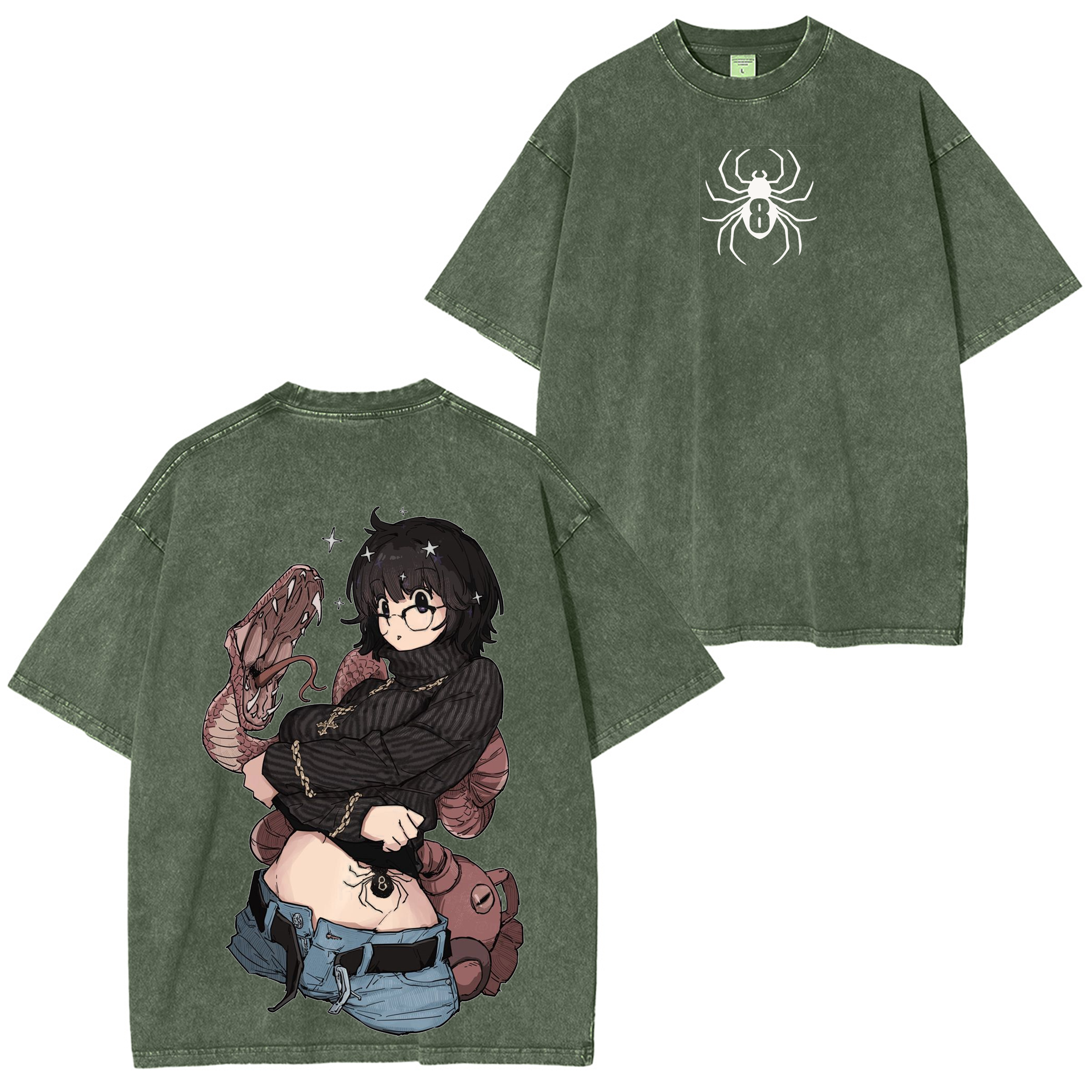 Vintage Washed Shizuku Spider 8 Tee ¨C Hunter x Hunter