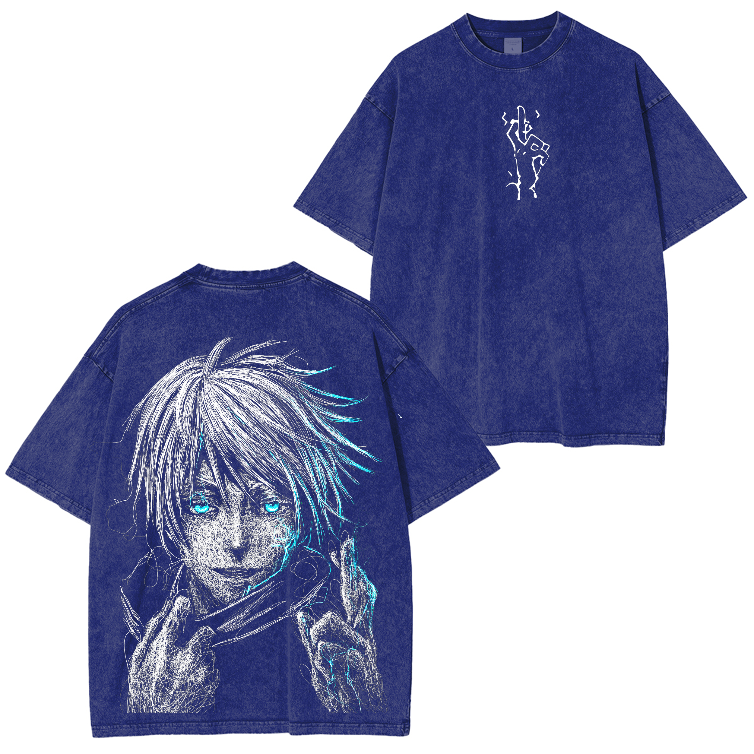 Camiseta Lavada Unisex Vintage Satoru Gojo