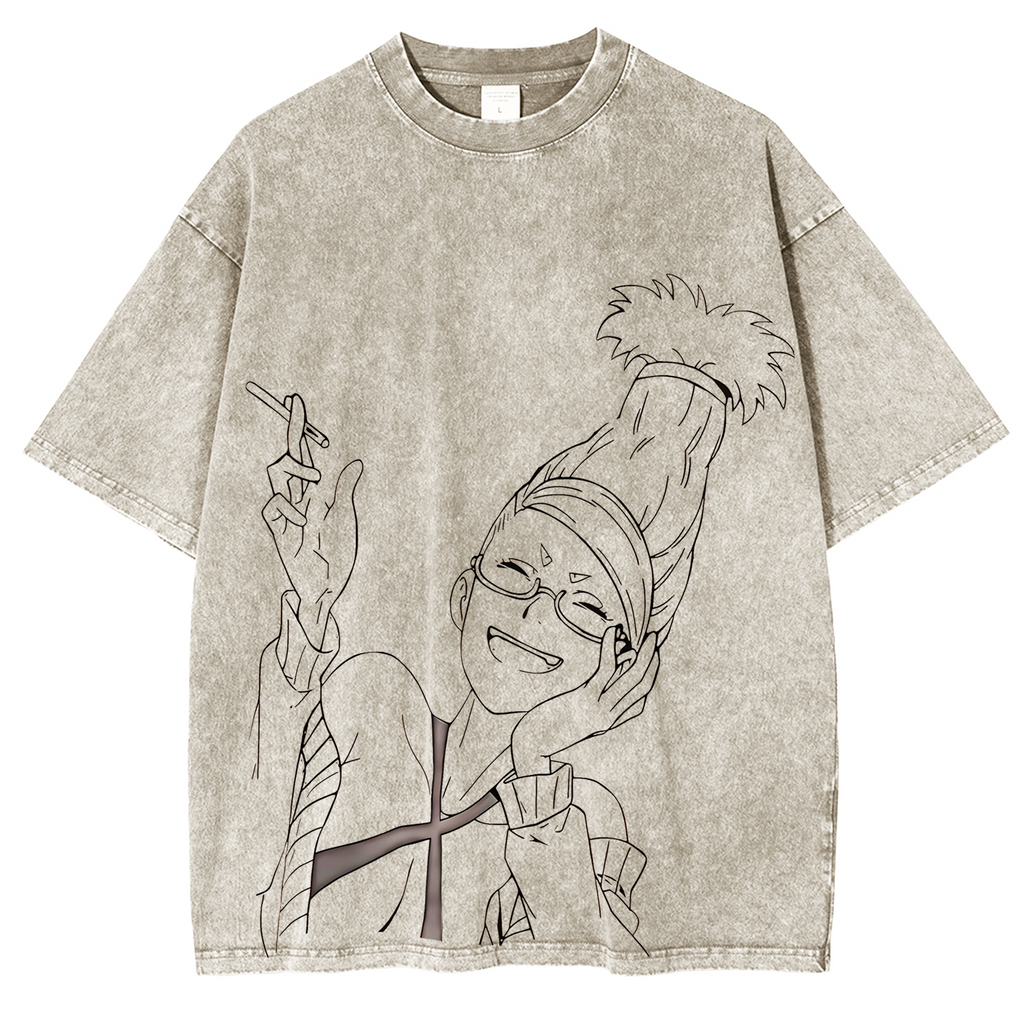 T-shirt lavé unisexe vintage Seiko Ayase-Dandadan