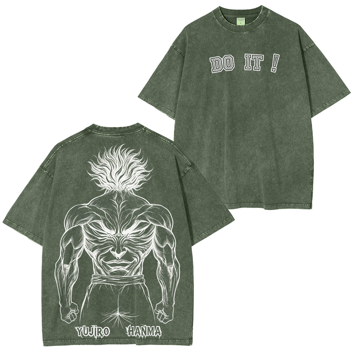 Baki the Grappler : Yujiro Hanma Camiseta/Sudadera/Sudadera con capucha vintage lavada
