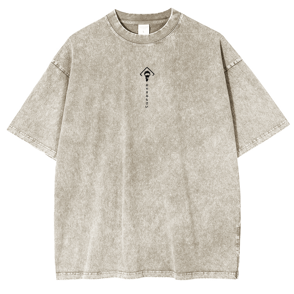 Jujutsu Kaisen Anime Acid Washed Oversize T-Shirt Yuji Itadori Anime Tee Gift For Him