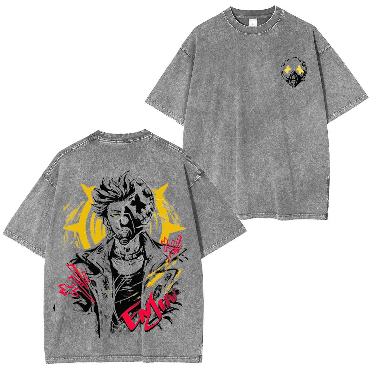 Camiseta/Sudadera de cuello redondo/Sudadera con capucha Gachiakuta de lavado vintage