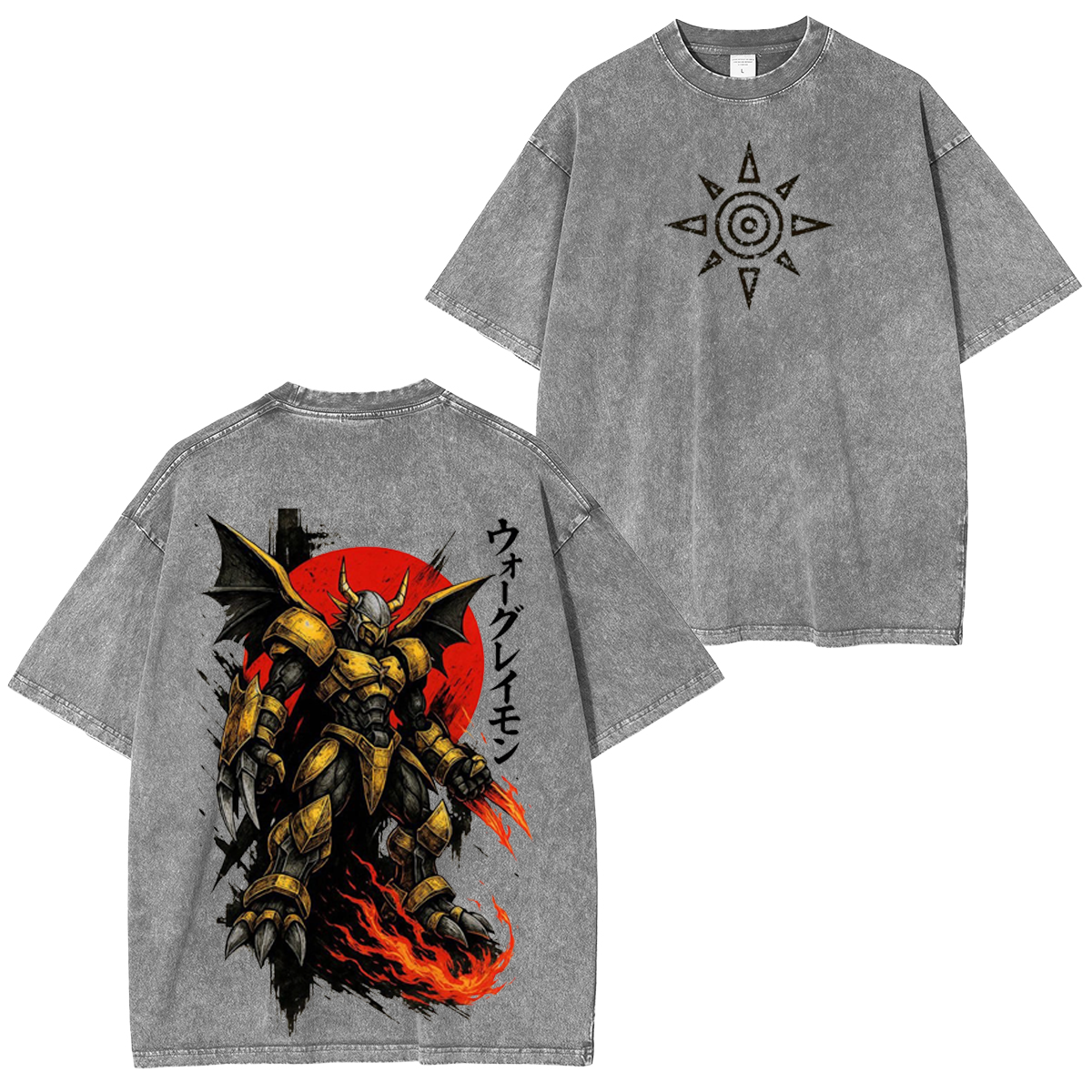Camiseta/Sudadera/Sudadera con capucha vintage de Digimon WarGreymon