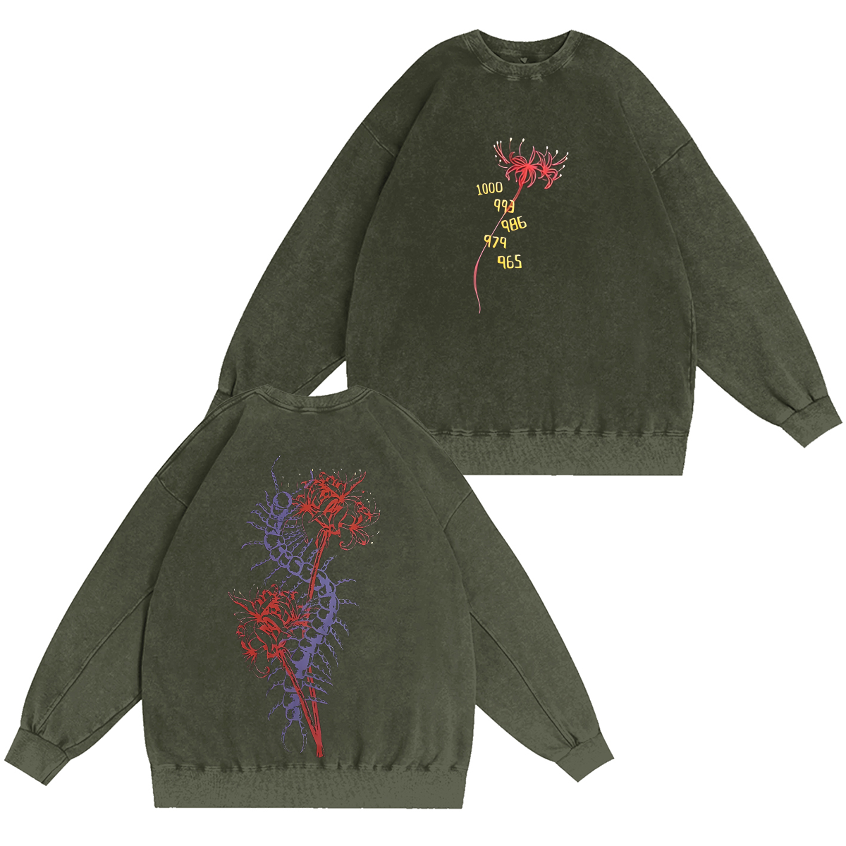 Camiseta/Sudadera/Sudadera con capucha Tokyo Ghoul estilo ácido, extragrande, con efecto vintage