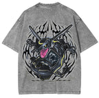 Rayquaza Vintage Oversized T-Shirt ¨C Acid Washed Heavyweight Cotton Anime Tee