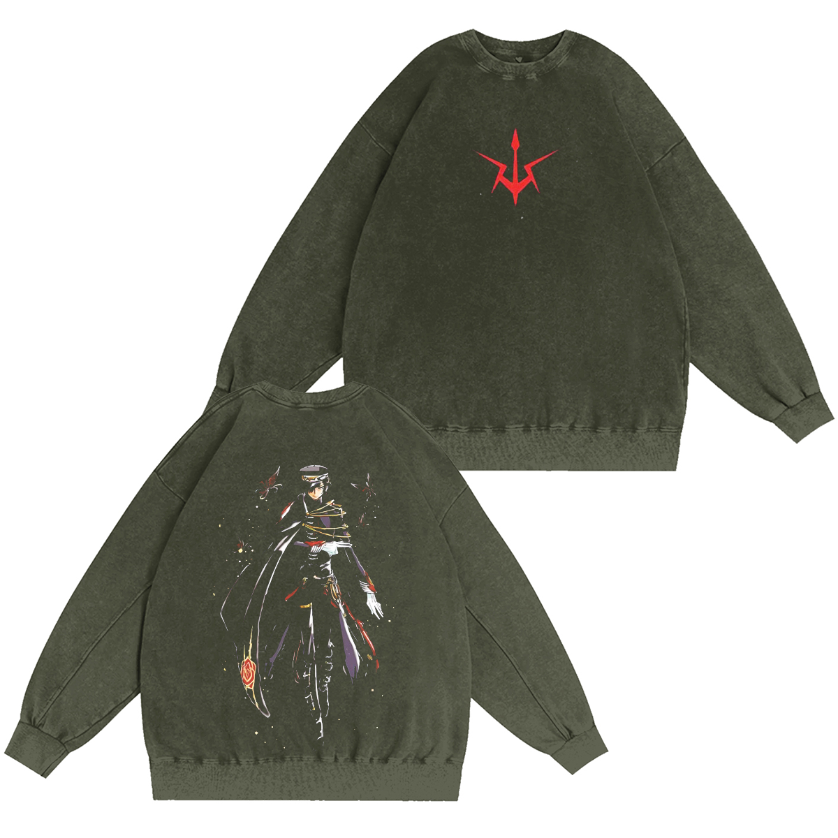 Camiseta/Sudadera/Sudadera con capucha Code Geass con lavado vintage
