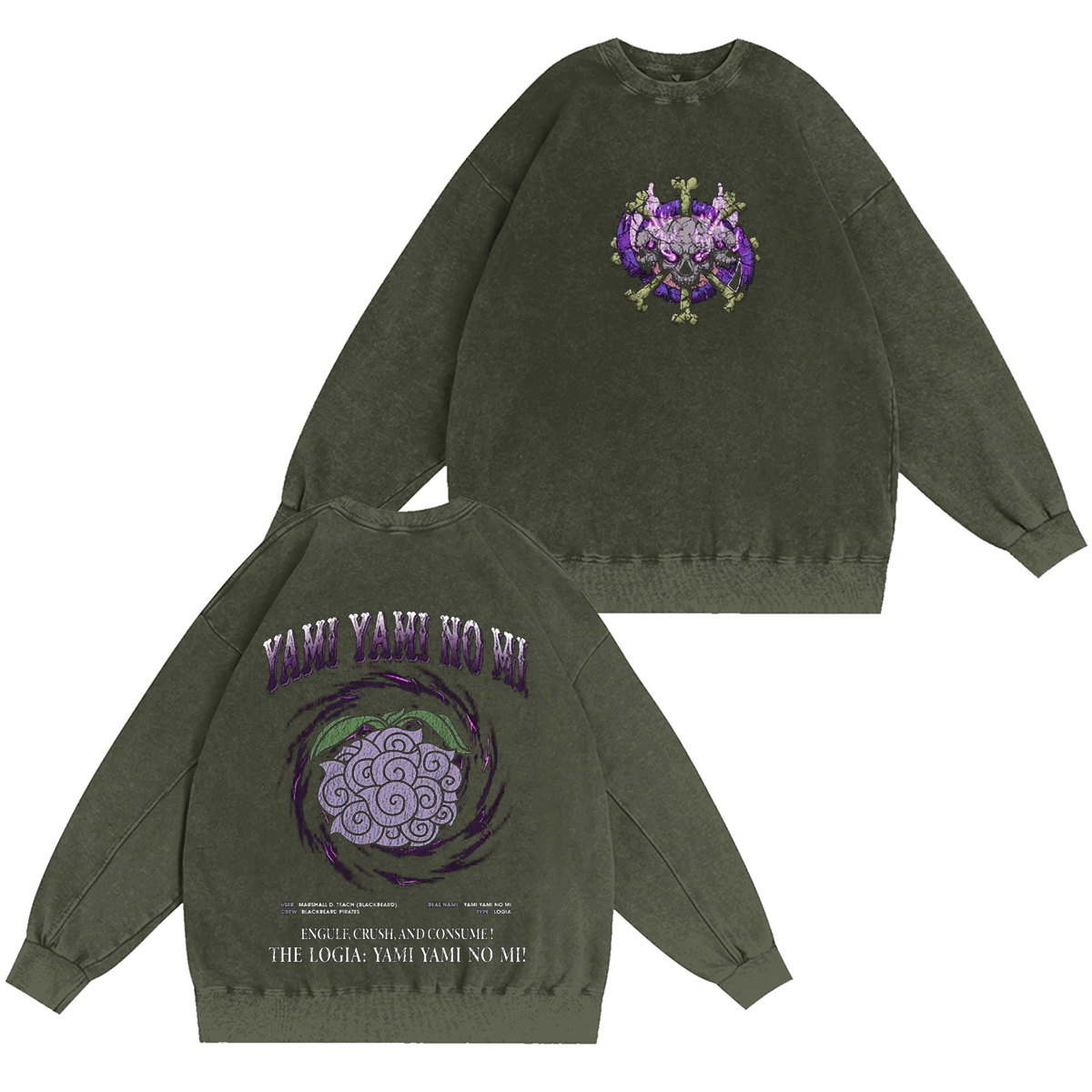 Gomu Gomu No Mi-One Piece Vintage Washed T-shirt/Crewneck/Hoodie
