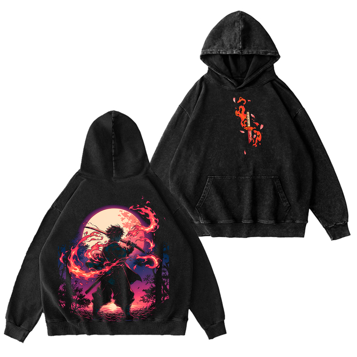Kamado Tanjiro Demon Slayer Vintage Washed T-shirt/Crewneck/Hoodie