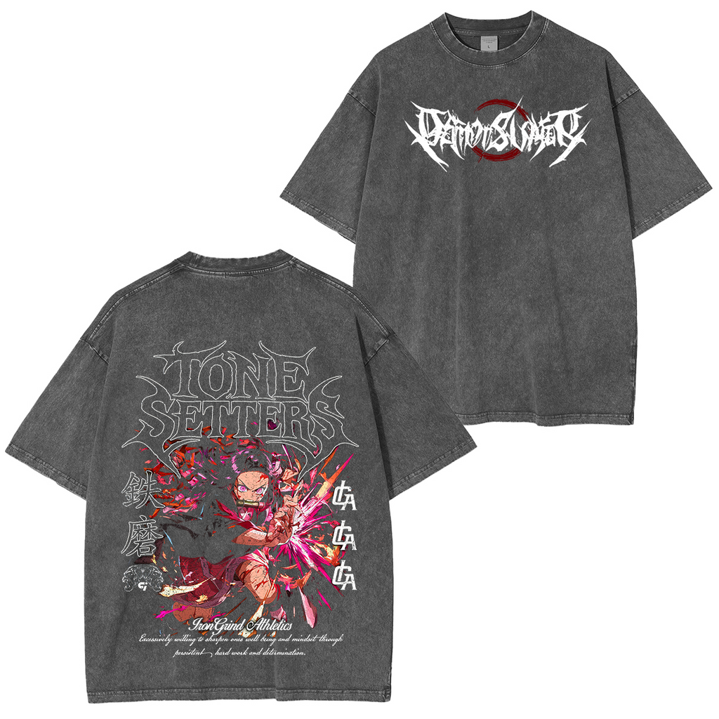 Demon Slayer: Kamado Nezuko T-shirt/Col ras du cou/Sweat à capuche vintage