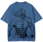 T-shirt unisexe délavé L'Attaque des Titans