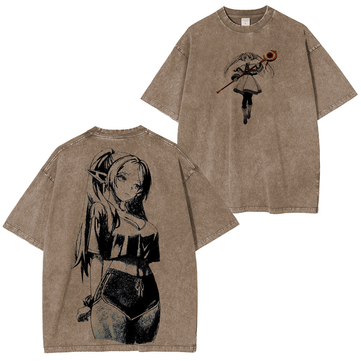 Camiseta/Sudadera/Sudadera con capucha Frieren Beyond Journeys End con lavado vintage