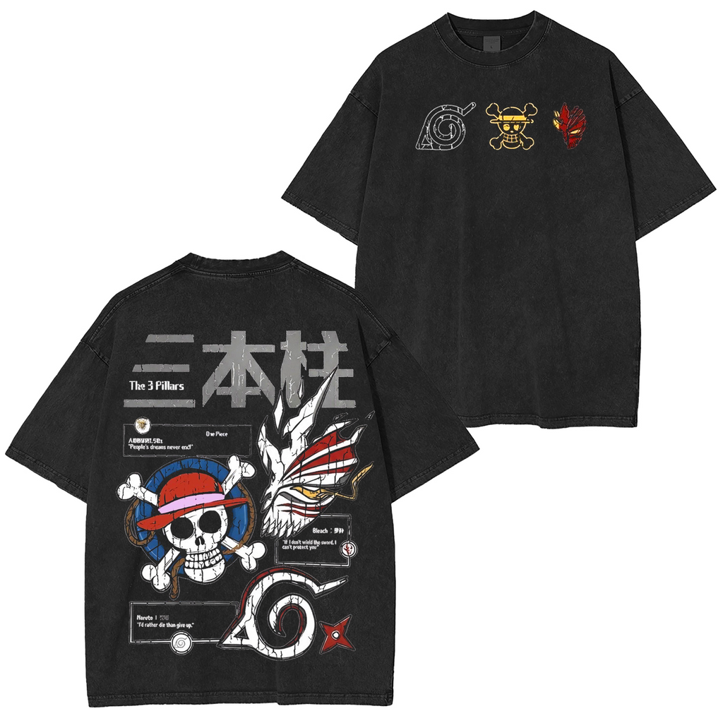 Camiseta/Sudadera/Sudadera con capucha estampada de Bleach, One Piece, Naruto Anime