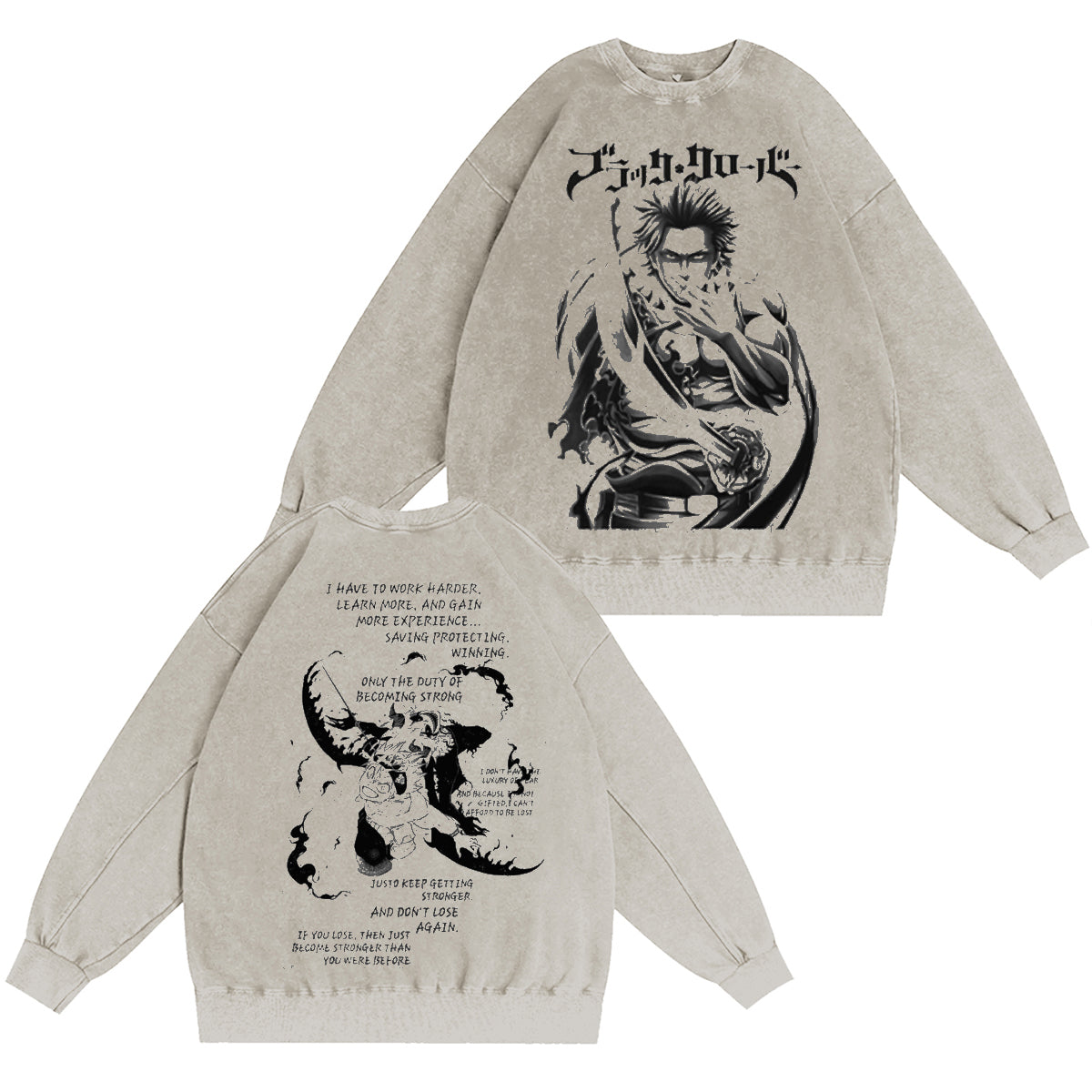 Black Clover  Washed T-shirt/Crewneck/Hoodie