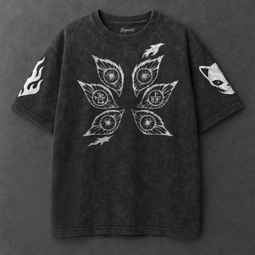 Demon Slayer: Kokushibo's Six Eyes Retro Anime Tee