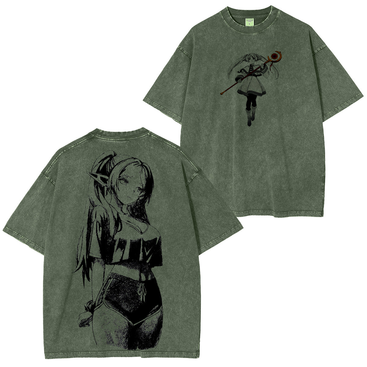Camiseta/Sudadera/Sudadera con capucha Frieren Beyond Journeys End con lavado vintage