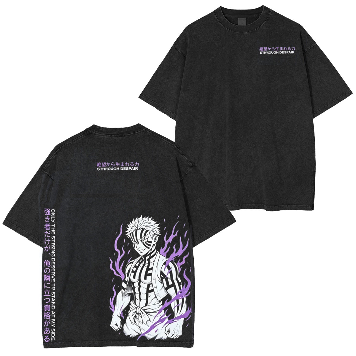 Demon Slayer :Akaza Vintage washed T-shirt/Crewneck/Hoodie