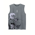 Camiseta sin mangas estampada de Anime Gojo