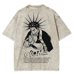 Camiseta Unisex Lavada de Anime Gyomei