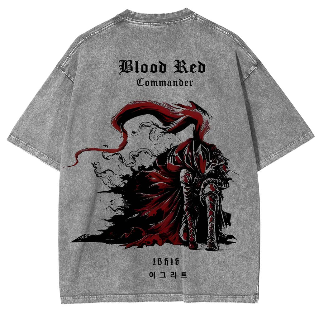 Camiseta Tachima Anime estampada a doble cara lavada