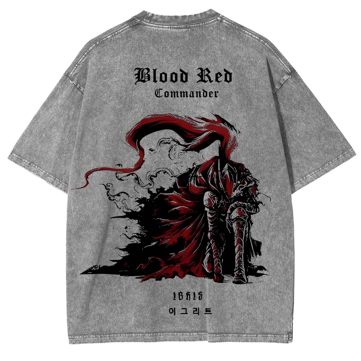 Camiseta Tachima Anime estampada a doble cara lavada