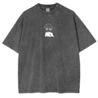 T-shirt lavé imprimé double Anime Blue Lock StrikerT-shirt lavé imprimé double Anime Striker