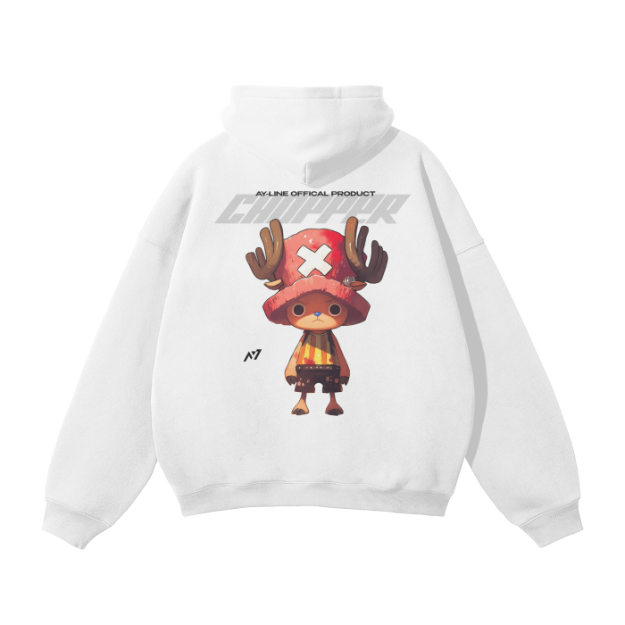 Sudadera con capucha blanca Reindeer Resolve Y2K Streetwear
