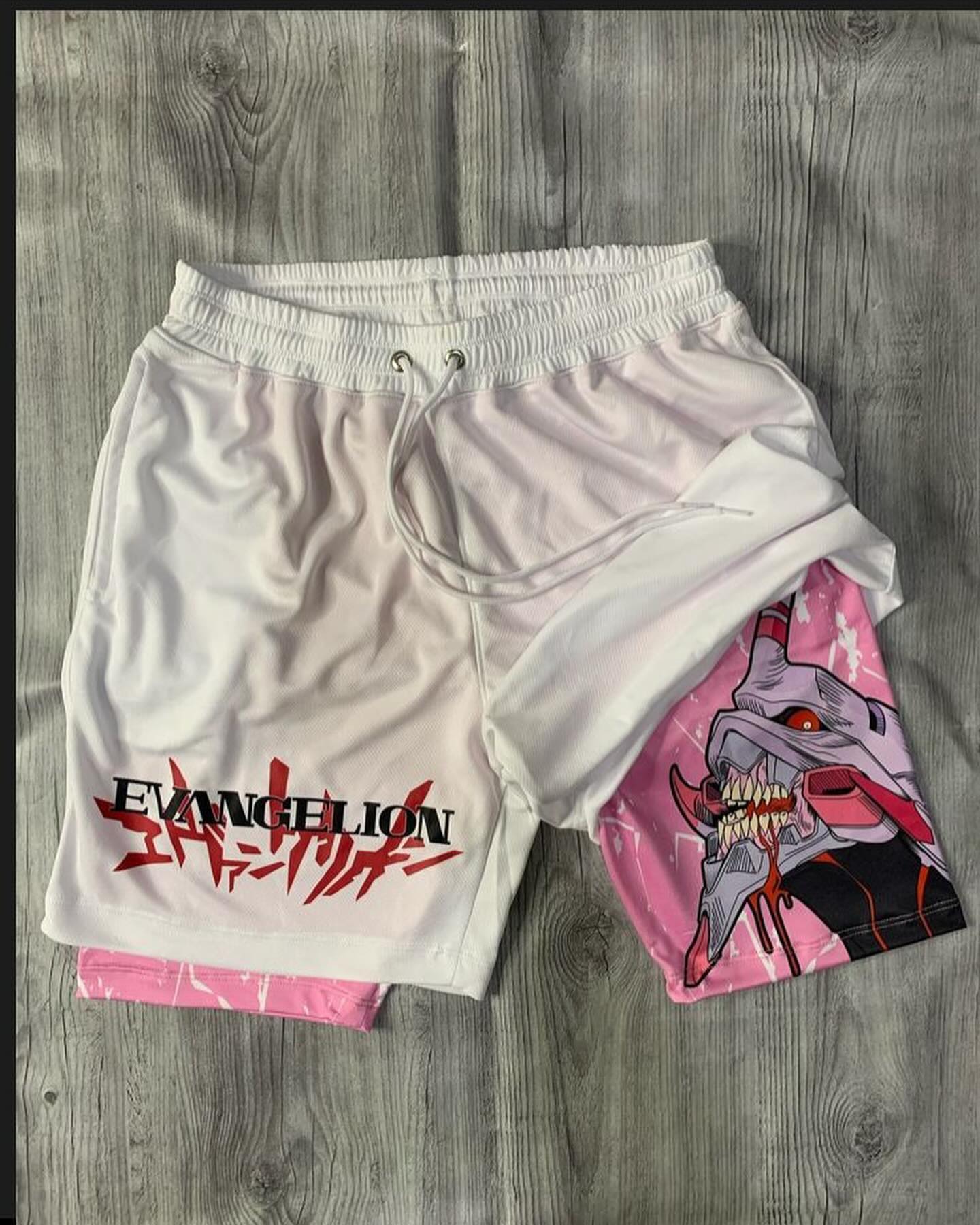 Shorts de sport imprimés Neon Genesis Evangelion