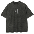 T-shirt unisexe délavé imprimé Solo Leveling Sung Jin Woo