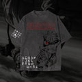 T-shirt unisexe délavé L'Attaque des Titans Anime