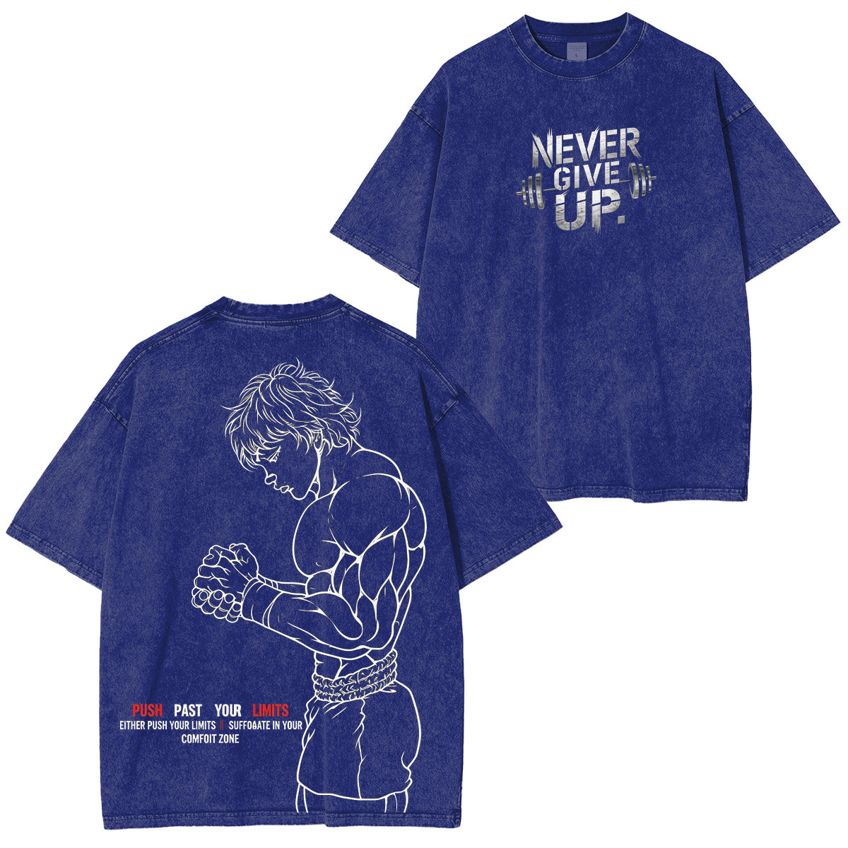 Baki the Grappler :Baki Hanma Camiseta/Sudadera/Sudadera con capucha con lavado vintage