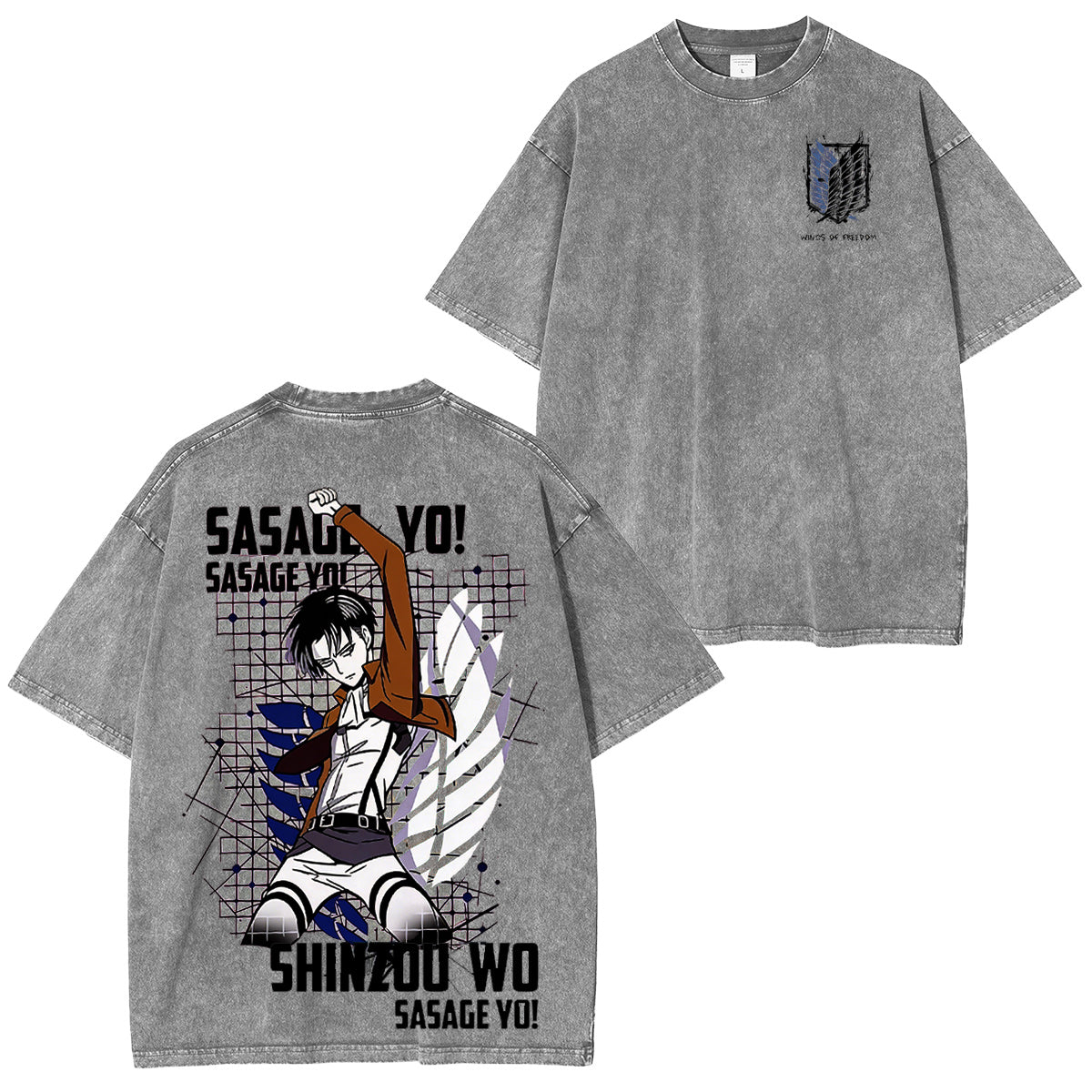 Attack On Titan Levi Vintage washed T-shirt/Crewneck/Hoodie