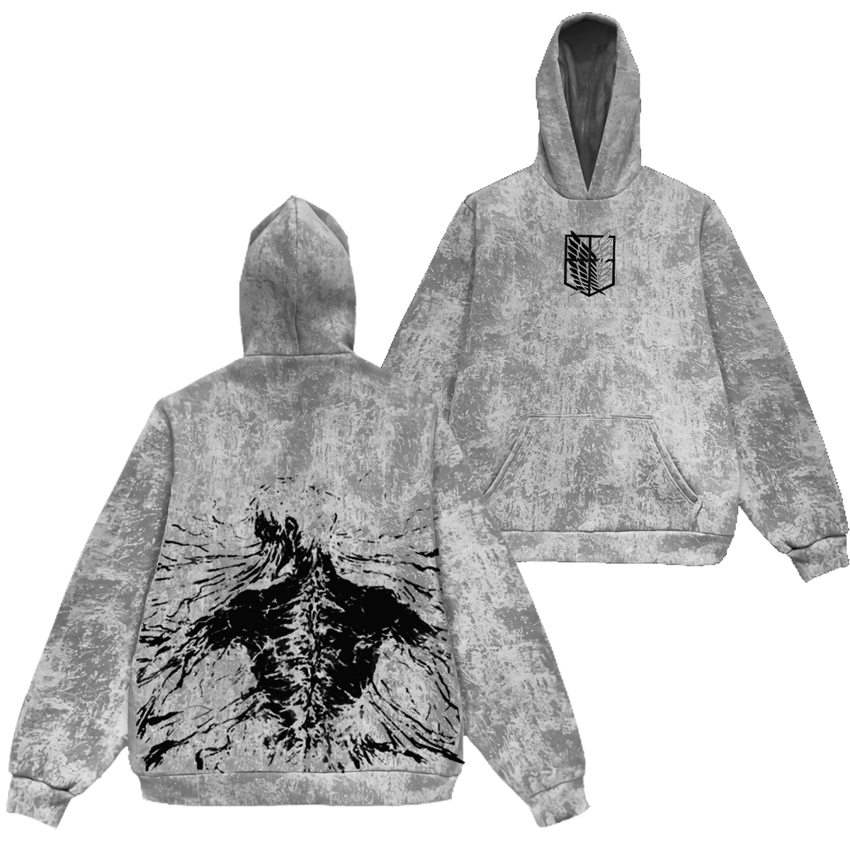 Sudadera con capucha vintage Eren inspirada en Eren Yeager