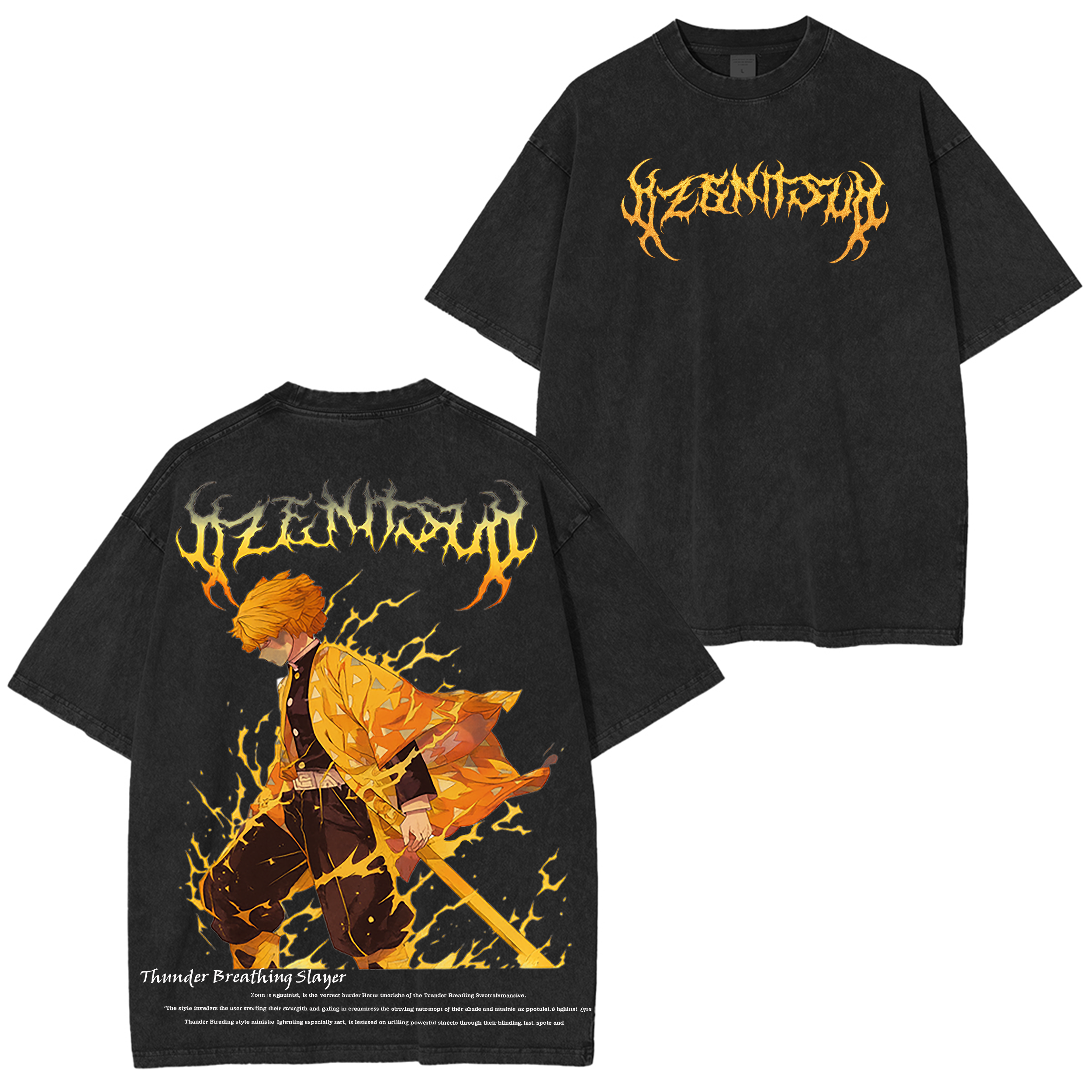 Camiseta Vintage Gráfica Kyojuro Rengoku Demon Slayer Anime